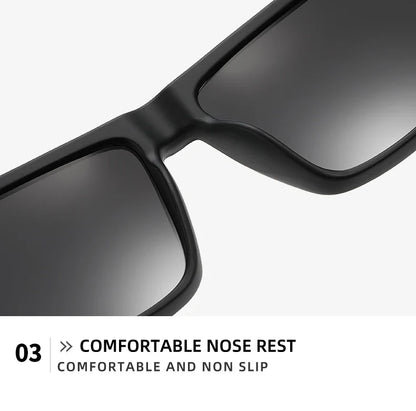 2024 New Heat Wave Luxury Polarized Sunglasses – Square Conjoined Lens, UV400 Protection for Men & Women