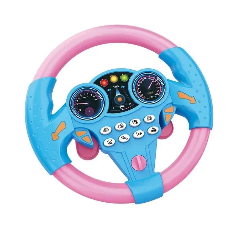 Infant Simulation Steering Wheel Toy – Early Education Copilot Vocal Toy for Kids & Strollers