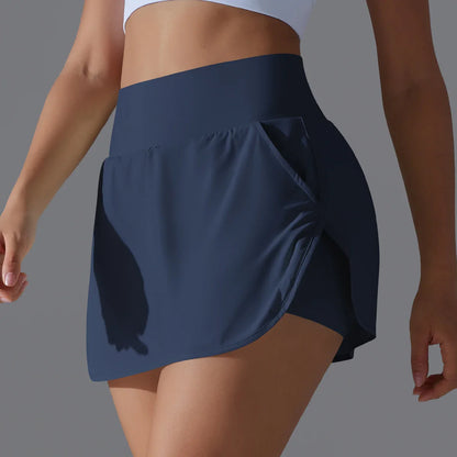 Outdoor Sports High Waist Yoga Skirt — Breathable Badminton Tennis Active Fitness Athletic Short Skirt