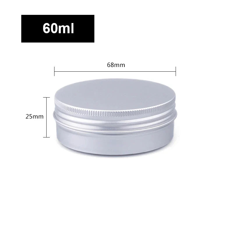 1/5/10pcs Empty Silver Aluminum Tins – 5-250ml Screw Top Round Containers for Candles, Spices & Storage