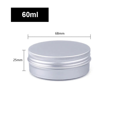 1/5/10pcs Empty Silver Aluminum Tins – 5-250ml Screw Top Round Containers for Candles, Spices & Storage