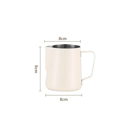 304 Stainless Steel Milk Frothing Pitcher with Measurement Scale – Barista Espresso Coffee Latte Art Jug for Café & Kitchen
