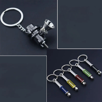 Creative Metal Car Keychain — Zinc Alloy Turbo, Gearbox & Brake Disc Pendant for Men’s Birthday or Dad Gift