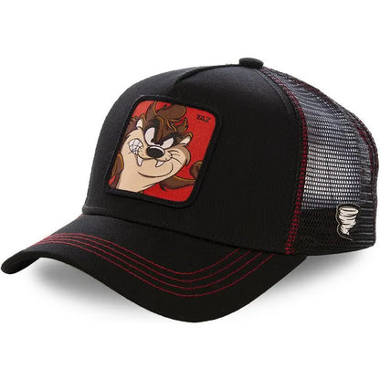 Anime Bunny TAZ DUCK Snapback Cap – Cotton Baseball Hat for Men & Women, Hip Hop Dad Mesh Trucker Cap