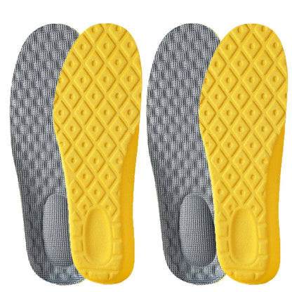 4PCS Soft Latex Memory Foam Insoles – Breathable Orthopedic Shoe Inserts for Men & Women Sports Running Foot Support Cushion Pads