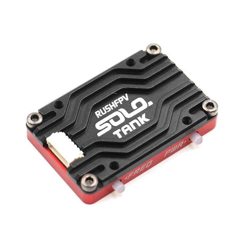 RUSHFPV RUSH TANK SOLO 5.8G VTX Video Transmitter – 48CH 1.6W High Power CNC Shell with Built-in Microphone for RC FPV Racing Drone