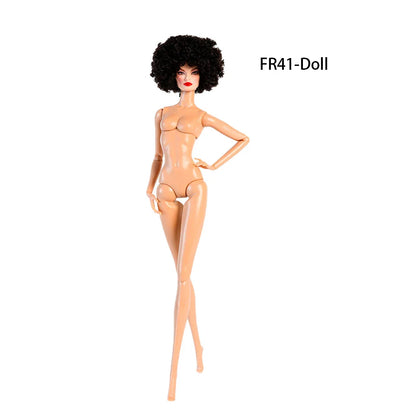 32cm European Supermodel Nude Doll – Original 1/6 Joint Figure with Multi-Color Skin and Exquisite Makeup, Full Series Collectible Toy