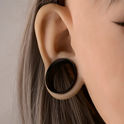 Doearko Stainless Steel Ear Gauges Round Tunnels Plugs Body Jewelry Expander for Women