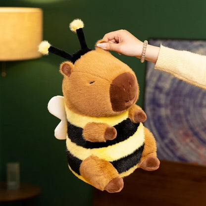 Cute Bee Capybara Plush Toy – Soft Stuffed Animal Doll for Kids, Birthday Gifts & Room Decor