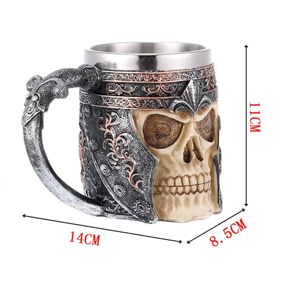 Viking-Style Wooden Beer Mug – Insulated Metal Barrel Cup for Drinks (1PCS)