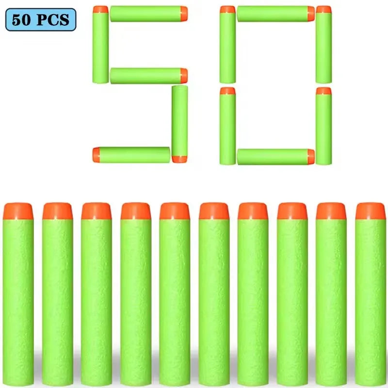 100/50PCS 7.2cm Foam Refill Darts for Nerf N-Strike Elite Blasters – Soft Bullet Toy Gun Accessories for Kids