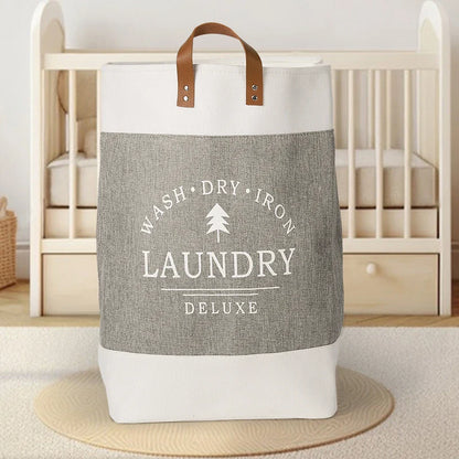 Large Capacity Fabric Laundry Basket — Foldable Dirty Clothes Storage Bin, Portable Household Storage Box
