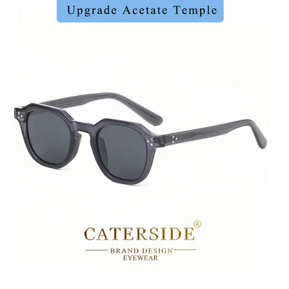 CATERSIDE Retro Polarized Sunglasses – Ultralight TR90 Frame Polygon Style for Men & Women, High-Quality Travel Eyewear