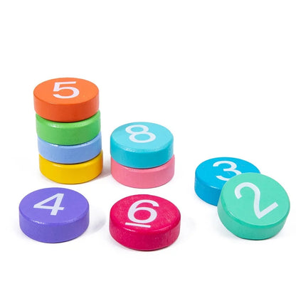 Kids Montessori Math Toy Set — Arithmetic Card Matching Games for Addition & Subtraction, Early Educational Counting Toy