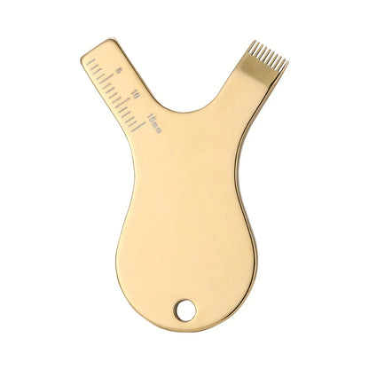 Reusable Lash Lift Brush – Stainless Steel Y-Shaped Eyelash Comb for Permed & Grafted Lashes