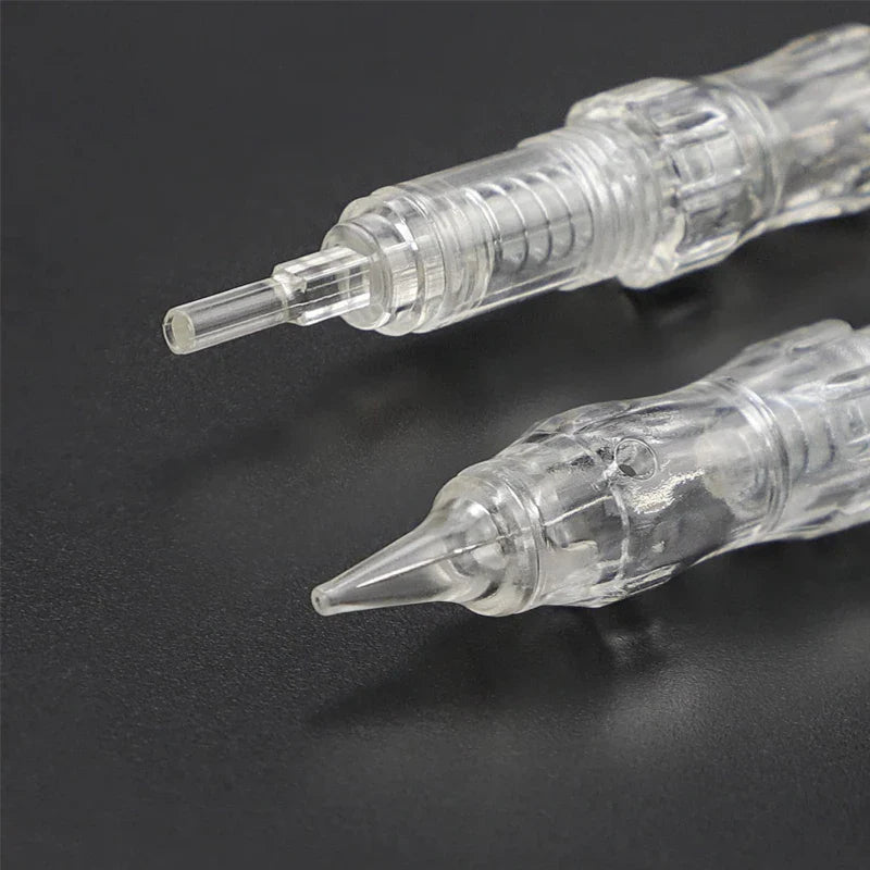 10PCS Microblading Tattoo Needle Cartridges – 0.15 to 0.4mm Screw Tips for Permanent Makeup & Eyebrow Rotary Machine