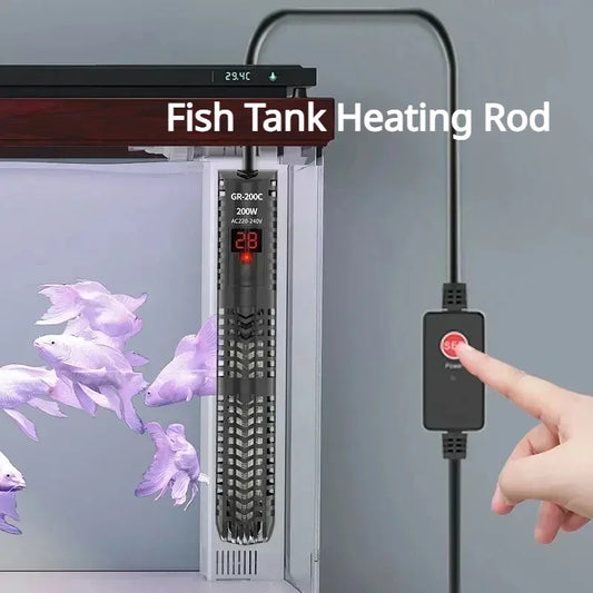 25W-300W Fish Tank Aquarium Heating Rod - Quartz Glass with Digital Display & Automatic Thermostat for Aquariums