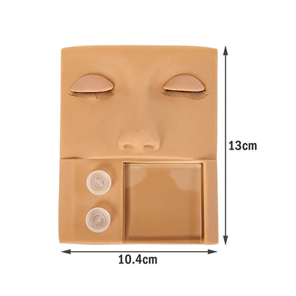 Eyelash Extension Mannequin Head – Practice Makeup Tool with Removable Replacement Eyelids for Training