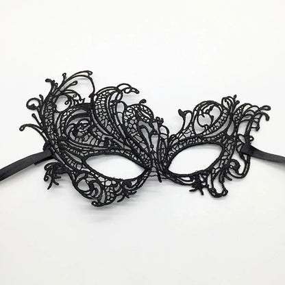 Black Queen Lace Mask — Embroidered Applique Masquerade Mask for Women, Party, Carnival, Wedding & Halloween Accessories