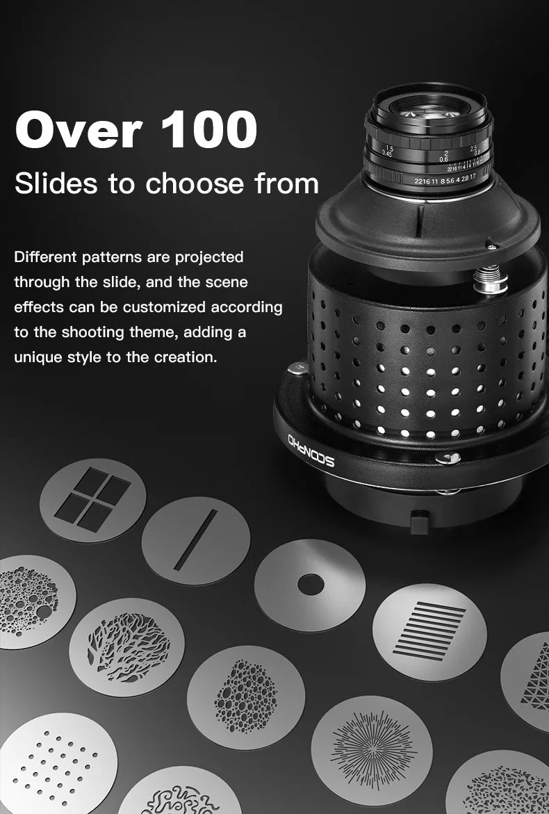 SOONPHO OT1 Bowens Mount Snoot with 50mm/85mm/150mm Lenses – Professional Photography Accessories for Godox Flash Light