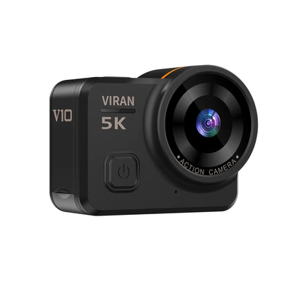 VIRAN V10 5K Waterproof Action Camera with 2" Touch LCD, Electronic Image Stabilization, Dashcam & Motion Detection