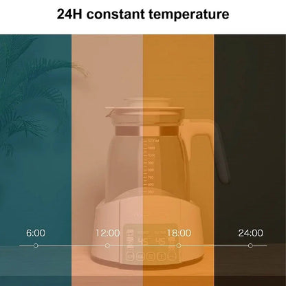 1.2L Infant Thermostatic Milk Kettle - Smart Insulation Water Warmer Pot for Baby Formula, Milk Powder & Automatic Heating