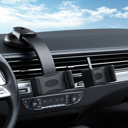 Dual Car Phone Holder – Bendable Memory Neck, 360° Rotatable Adjustable Dash Mount for Cell Phones