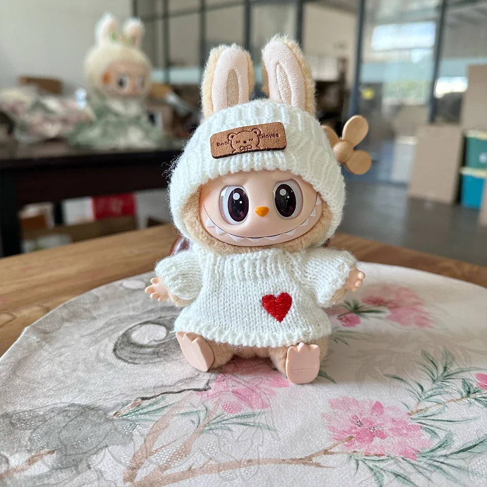 Labubu Doll Clothes & Accessories — Designer Outfit for 17cm V1/V2/V3 Pendants, Cute Fashion Birthday Gift (No Shoes)