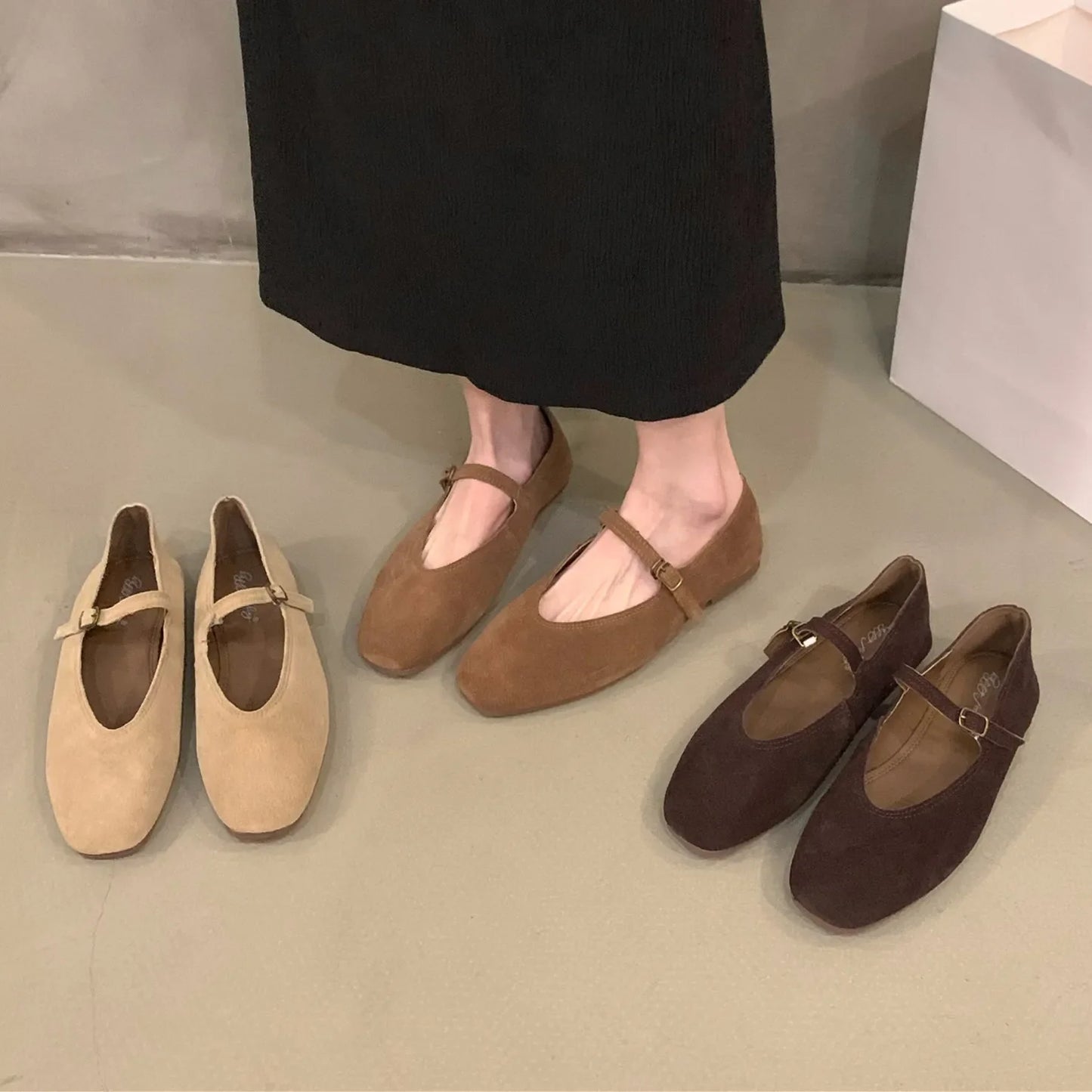 Bailamos 2024 Women's Flats – Round Toe, Slip-On Casual Ballet Shoes, Soft Leather Elegant Dress Shoes