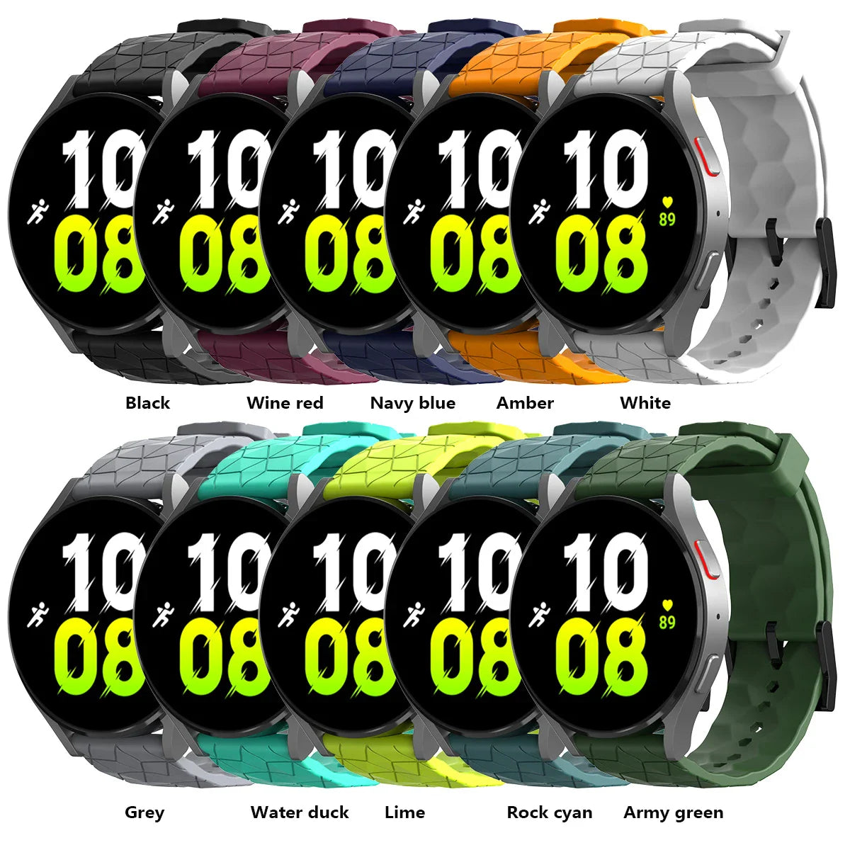 20mm/22mm Silicone Strap for Samsung Galaxy Watch 7/6/5/4 & Huawei GT3/4Pro – Universal Band for Classic Gear S3