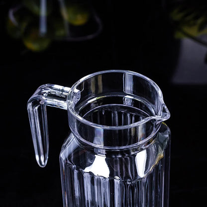 1.1L Plastic Water & Juice Pitcher - Transparent Refrigerator Drink Storage Jug for Kitchen