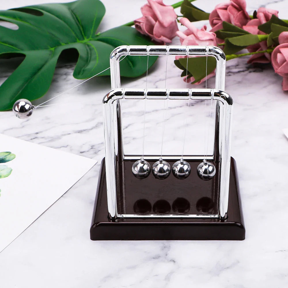 Newton's Cradle Balance Balls - Steel Pendulum Desk Toy for Science and Physics Fun