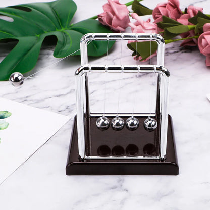 Newton's Cradle Balance Balls - Steel Pendulum Desk Toy for Science and Physics Fun