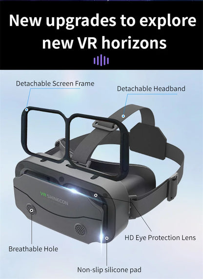 G13 IMAX Giant Screen VR Glasses — 3D Virtual Reality Helmet for 4.7–7" Phones, Game Controller Compatible