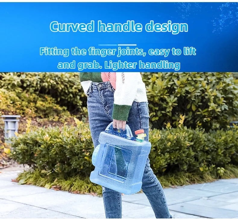 10/15L Food-Grade Water Storage Tank — Durable Car & Camping Container with Faucet and Cover