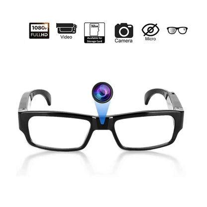 HD 1080p Eyeglasses Camera – Portable Wearable Mini Camcorder for Action Filming, Driving, and Cycling
