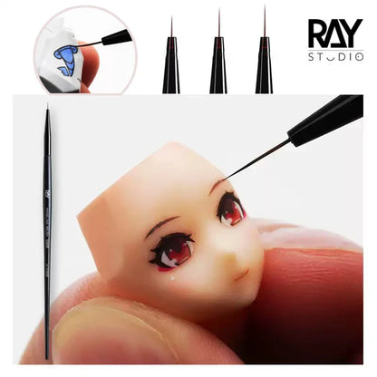 RAYSTUDIO Ultra-Fine Modeling Brush Set – #0 #1 #2 Outline Pens for Hobby, Coloring & Script Detailing