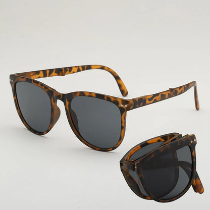 UV400 Polarized Folding Sunglasses – Anti-UV Oval Frame for Men & Women