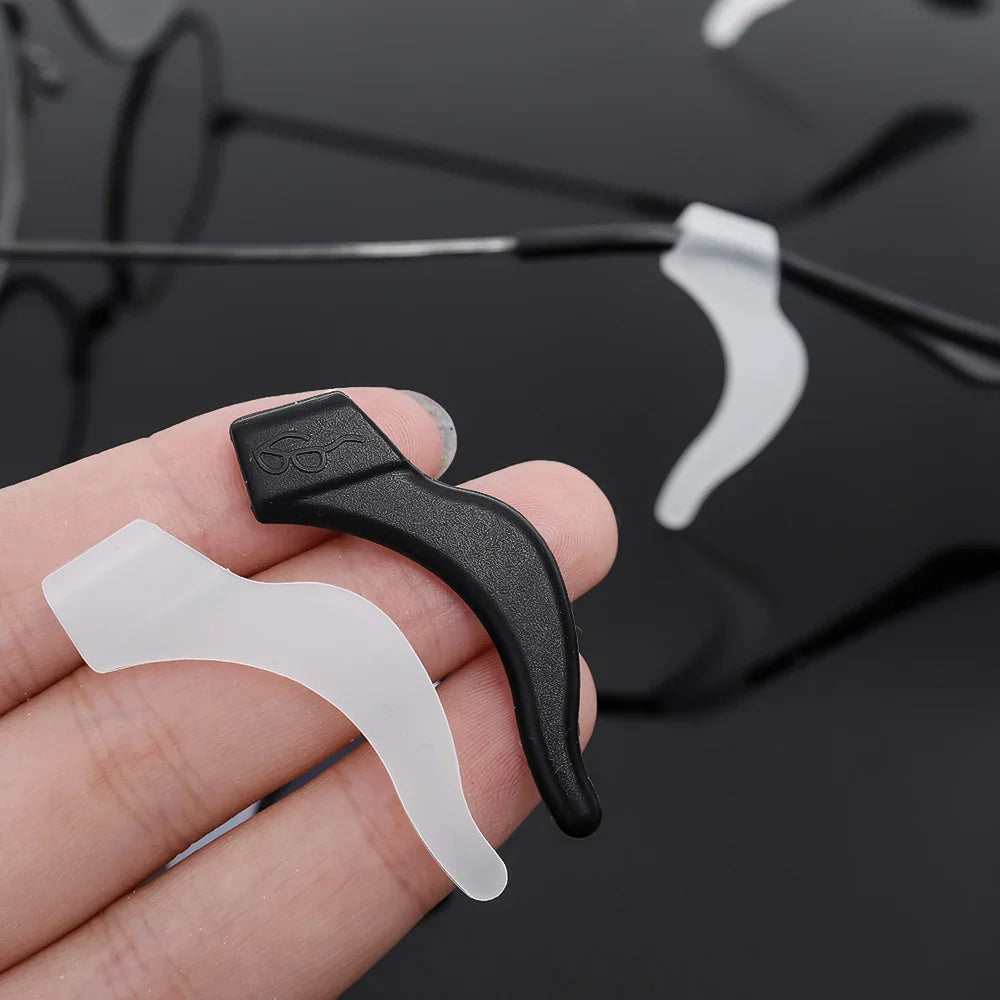 Anti-Slip Silicone Ear Hooks for Glasses | Elastic Eyewear Grip, Temple Holder & Fastener Accessories