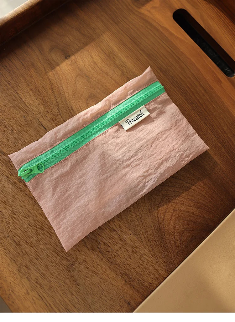 Multifunctional Lightweight Pouch for Women — Macaron Color Bag for Eyebrow Pencil, Stationery, Jewelry, Documents & Coins
