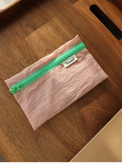 Multifunctional Lightweight Pouch for Women — Macaron Color Bag for Eyebrow Pencil, Stationery, Jewelry, Documents & Coins