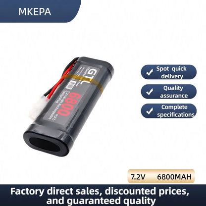 New 7.2V 6800mAh NiMH Battery Pack – Rechargeable Power for RC Cars, Trucks & Tanks