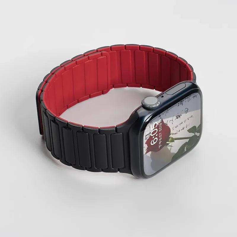 Magnetic Silicone Strap for Apple Watch — Fits Ultra 2 & Series 11–3 (40–49mm)
