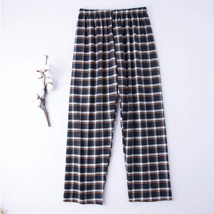 Men’s Plaid Pajama Pants - Soft Breathable Casual Lounge Trousers for Sleepwear & Nightwear