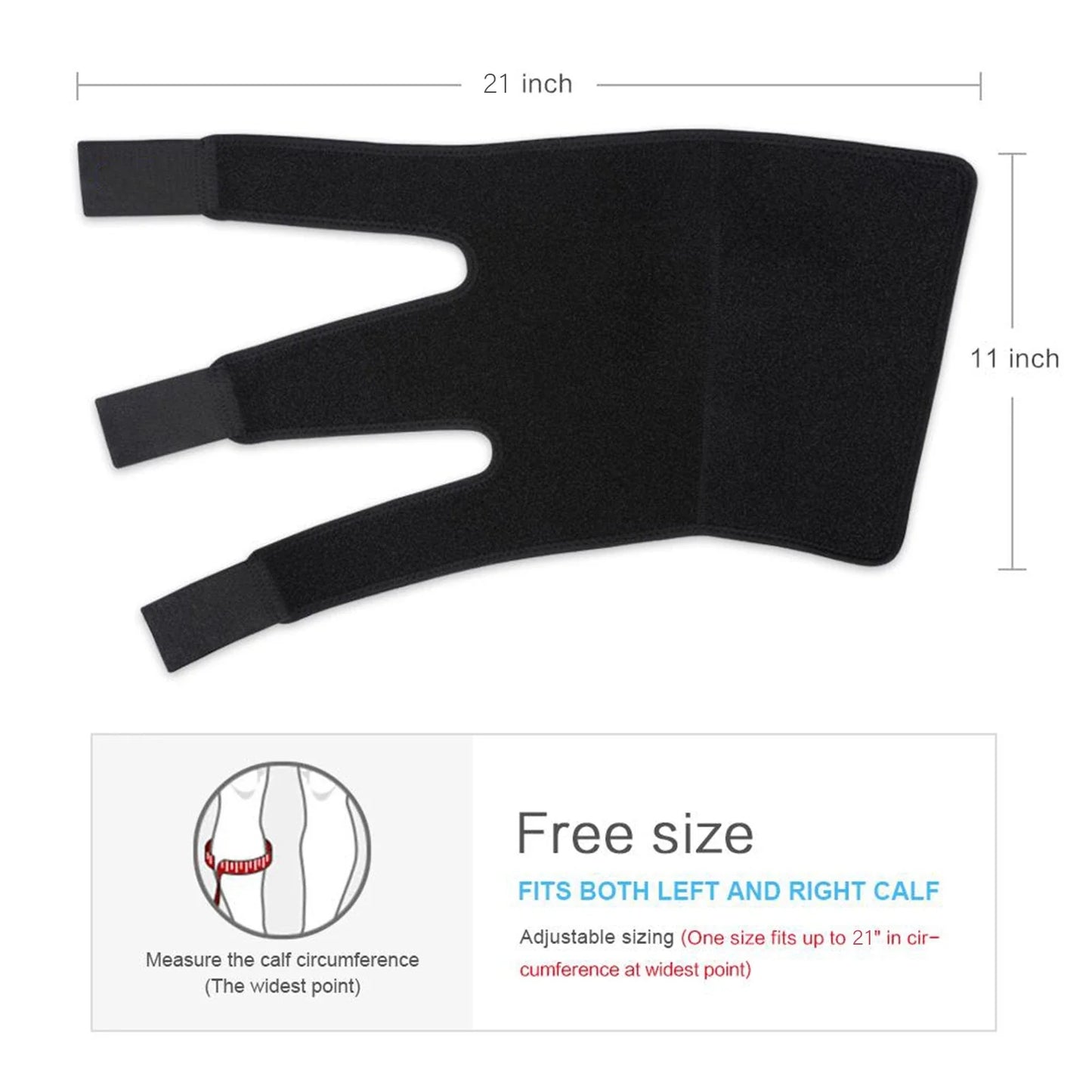 Adjustable Calf Compression Support Brace – Shin Splint Sleeve for Lower Leg Wrap & Muscle Recovery Support