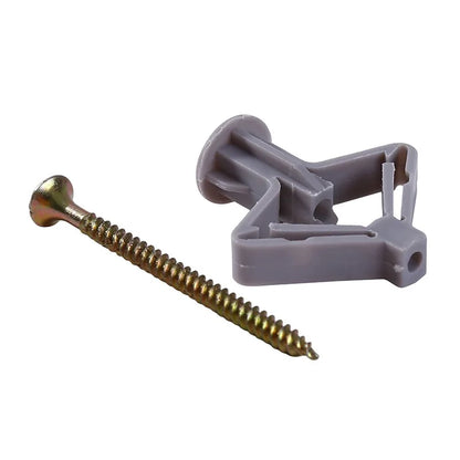 50/100Pcs Self-Drilling Drywall Anchor Kit with Screws – Nylon Expansion Anchors for Gypsum Board & Wall Mounting