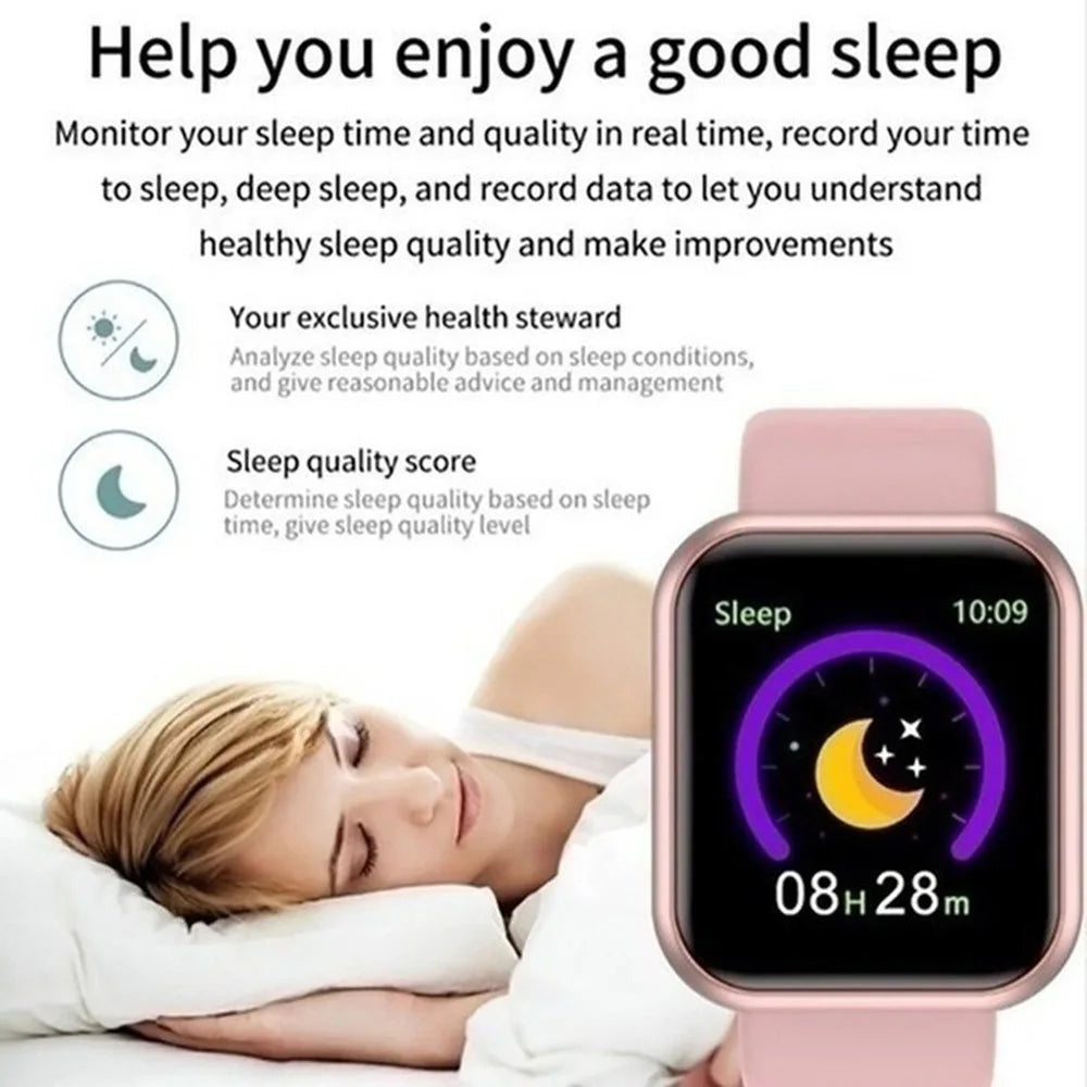 Multifunctional Y68 Smartwatch — Bluetooth Phone, Music, Fitness & Sports Tracker with Sleep Monitor for Men & Women, D20 Model