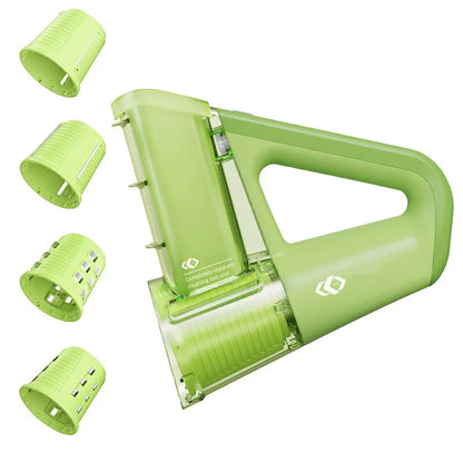 LMETJMA Electric Cheese Grater & Salad Maker – 40W Portable Rotary Slicer Shredder with 4 Blade Attachments (JT363)