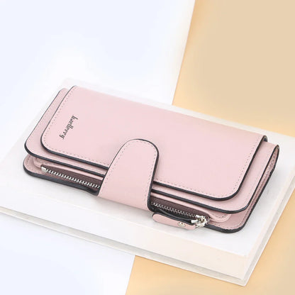 2024 Women’s Long Wallet – Custom Name Engraving, 15 Card Holders & Zippered Classic Purse