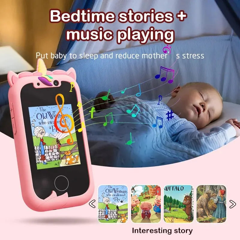 Kids Smart Phone Camera Toy - Touchscreen Learning Toy for 3-8 Year Old Boys and Girls, Phone MP3 Player, Christmas Birthday Gifts